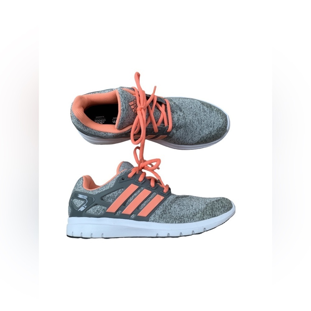 Adidas Women's Size 8.5 Energy Cloud V Running Shoes in Grey/Sun Glow